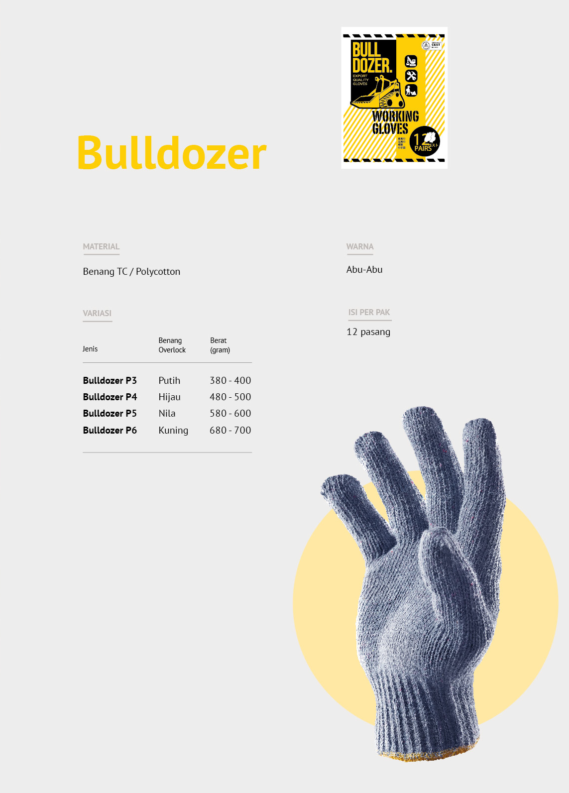 gloves bulldozer