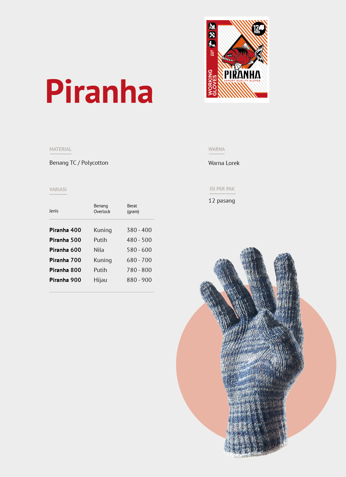 gloves piranha